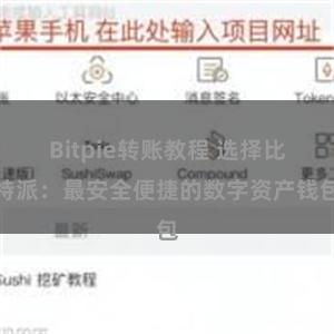 Bitpie转账教程 选择比特派：最安全便捷的数字资产钱包