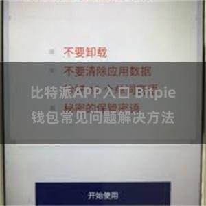 比特派APP入口 Bitpie钱包常见问题解决方法