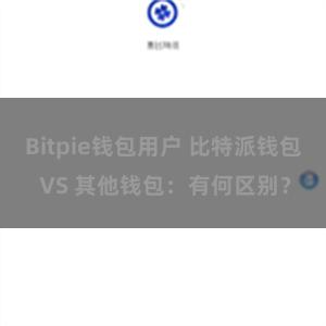 Bitpie钱包用户 比特派钱包 VS 其他钱包：有何区别？