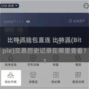 比特派钱包直连 比特派(Bitpie)交易历史记录在哪里查看？