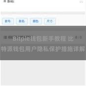 Bitpie钱包新手教程 比特派钱包用户隐私保护措施详解