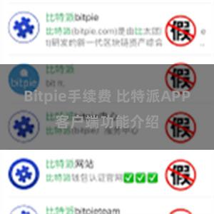 Bitpie手续费 比特派APP客户端功能介绍