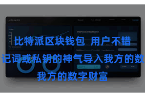 比特派区块钱包  用户不错通过助记词或私钥的神气导入我方的数字财富